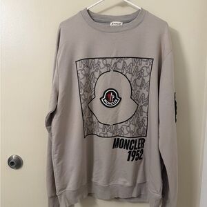 Moncler Men's Beige Crewneck Sweater